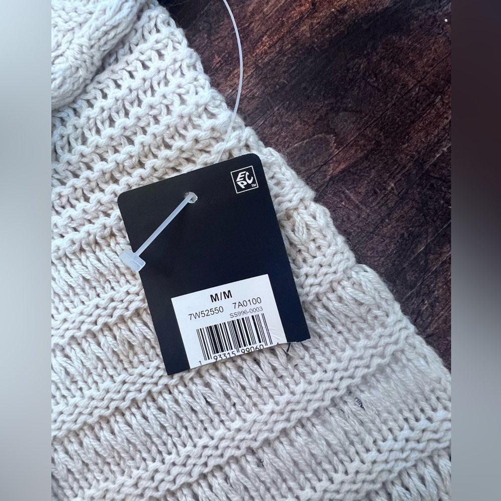 Lucky Brand Cream Hooded Knit Sweater NWT - Picture 8 of 8